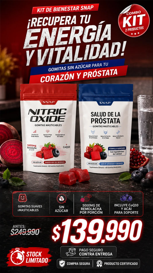 Kit de Bienestar Snap: Óxido Nítrico y Salud de la Próstata